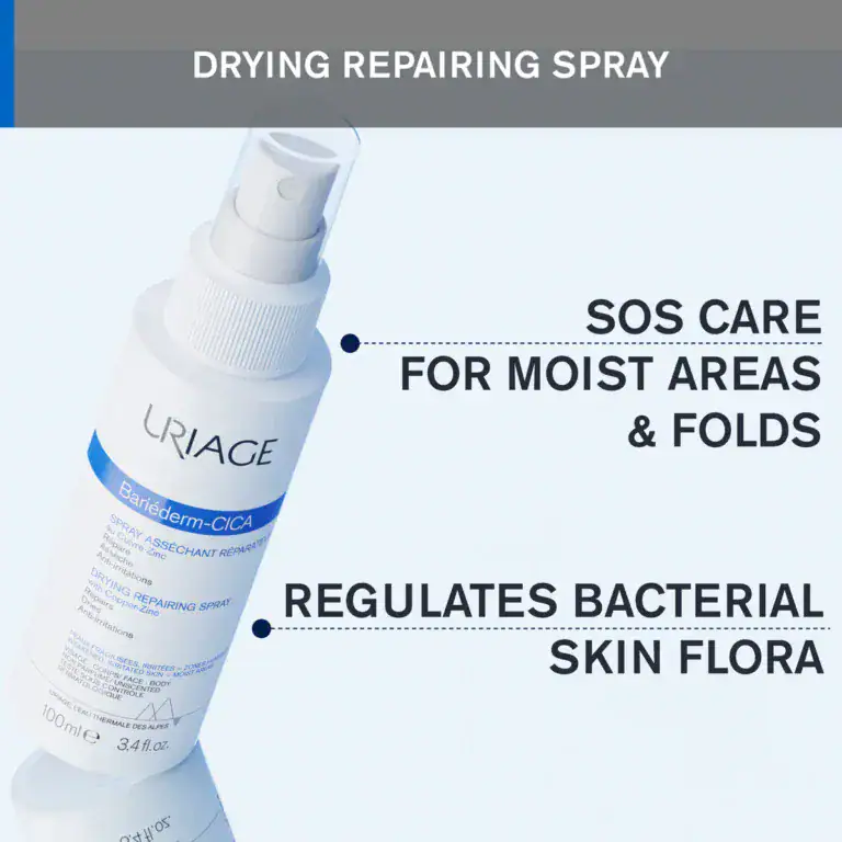 Uriage Bariederm Cica-Spray 100ml për kujdesin e lëkurës së thatë dhe të dëmtuar.
