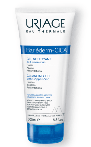 Uriage Bariederm-Cica Gel, pastrues për lëkurë të ndjeshme, pastron dhe qetëson.