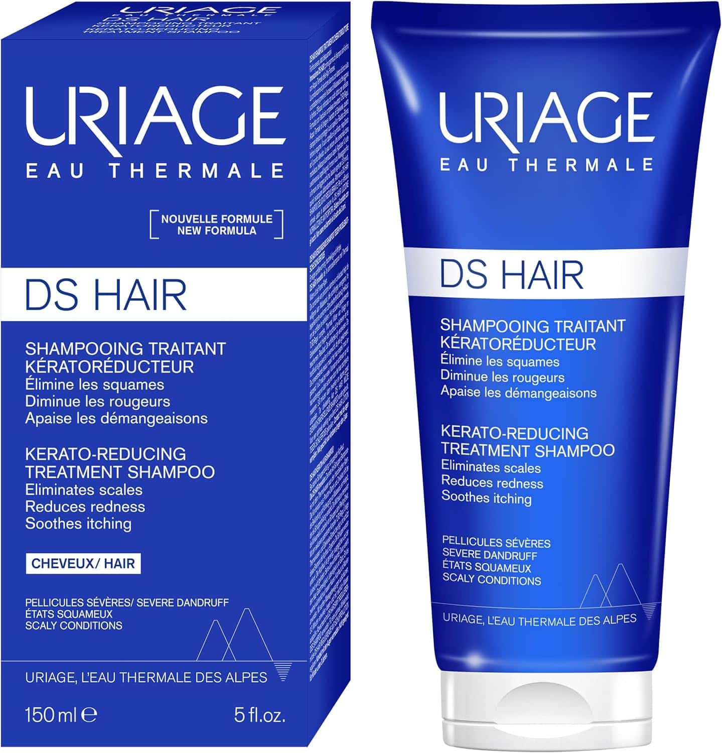 Shampo për flokë të thatë Uriage DS Hair, redukton skuqjen dhe kruajtjen e skalpit.