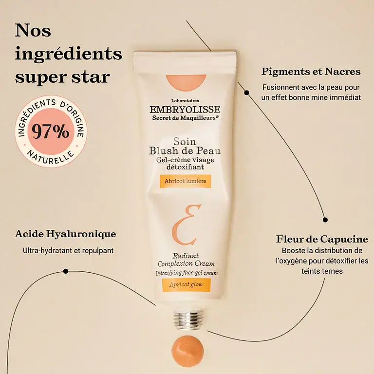 EMBRYOLISSE SOIN BLUSH DE PEAU GEL-CREME ABRICOT thumbnail 5