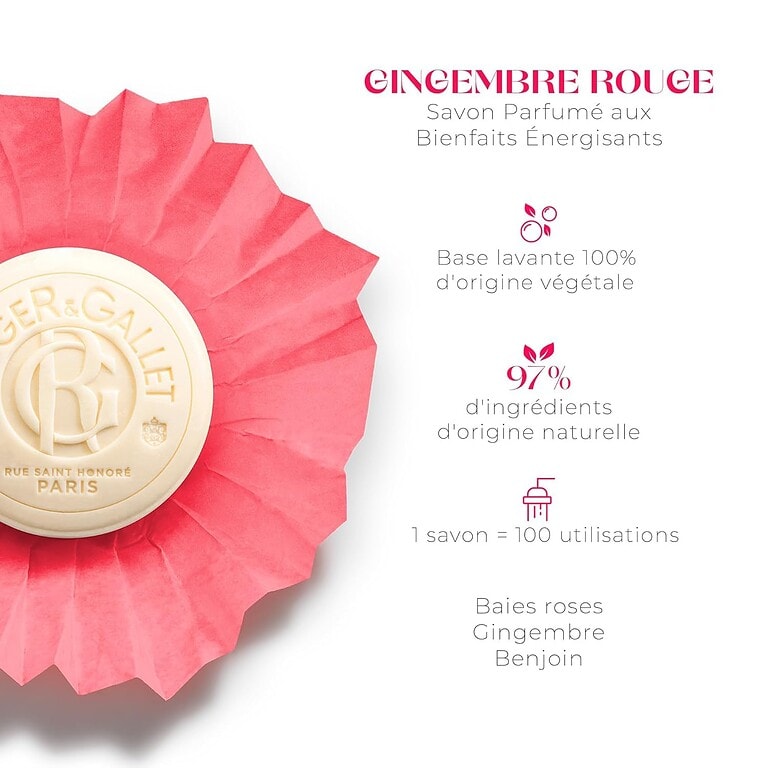 Roger & Gallet GINGEMBRE ROUGE Soap 100gr thumbnail 3