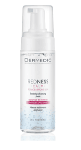 Dermedic Redness Soothing Foam për lëkurë të ndjeshme dhe me skuqje, pastron dhe qetëson lëkur.