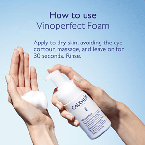 Vinoperfect Foam për lëkurë të thatë, pastrues dhe përmirësues i lëkurës.