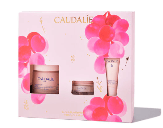 Set i kremës Caudalie Cashmere me produkte për lëkurën e fytyrës dhe trupit.