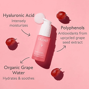 Serum hidratues Caudalie VinoHydra me acid hialuronik dhe ekstrakt farash rrushi.