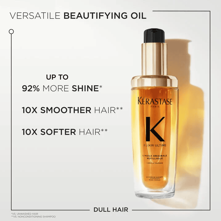 Kérastase Elixir Refill 75ml - Hair Oil për flokë të shndritshëm dhe të butë.