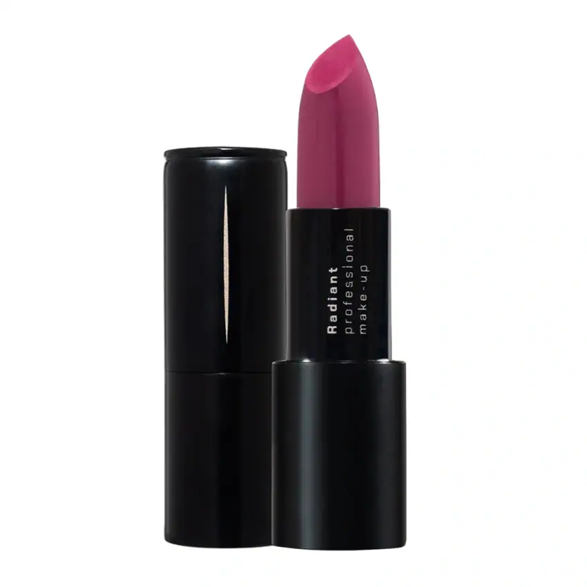 RADIANT Lipstick për buzë me ngjyrë rozë të thellë, për kujdes të avancuar kozmetik.