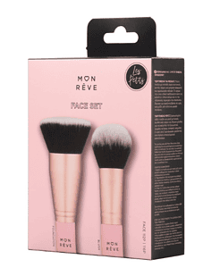 Set furçash kozmetike për fytyrën Mon Rêve 2 copë për aplikimin e produkteve të fytyrës.