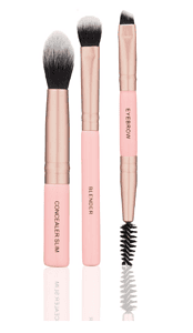 Set 3 furça kozmetike për sy, për aplikimin e make-up-it të syve dhe shërbime të tjera kozmeti.