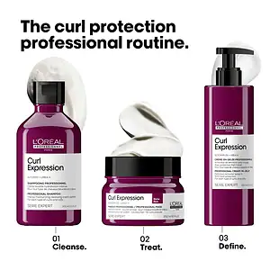 Produkte kozmetike për mbrojtjen e krehjes së flokëve me L'Oréal Curl Expression.