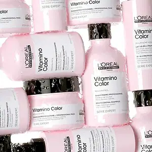 Kozmetikë për ngjyra të flokëve Vitamino Color L'Oréal, shampanjë profesionale për ngjyra të.