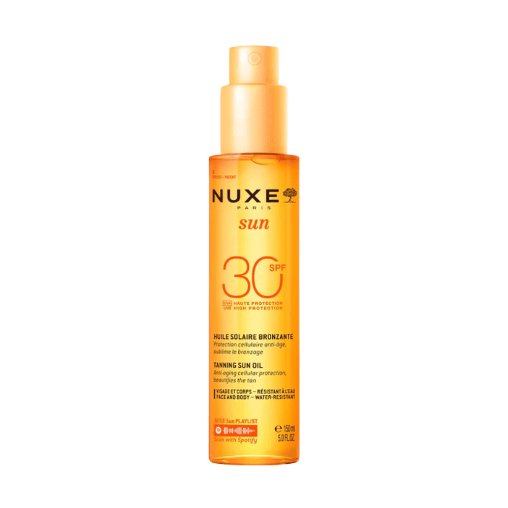 Vaj dielli me SPF 30 për trup dhe fytyrë, mbrojtje kundër diellit dhe djegiesh.