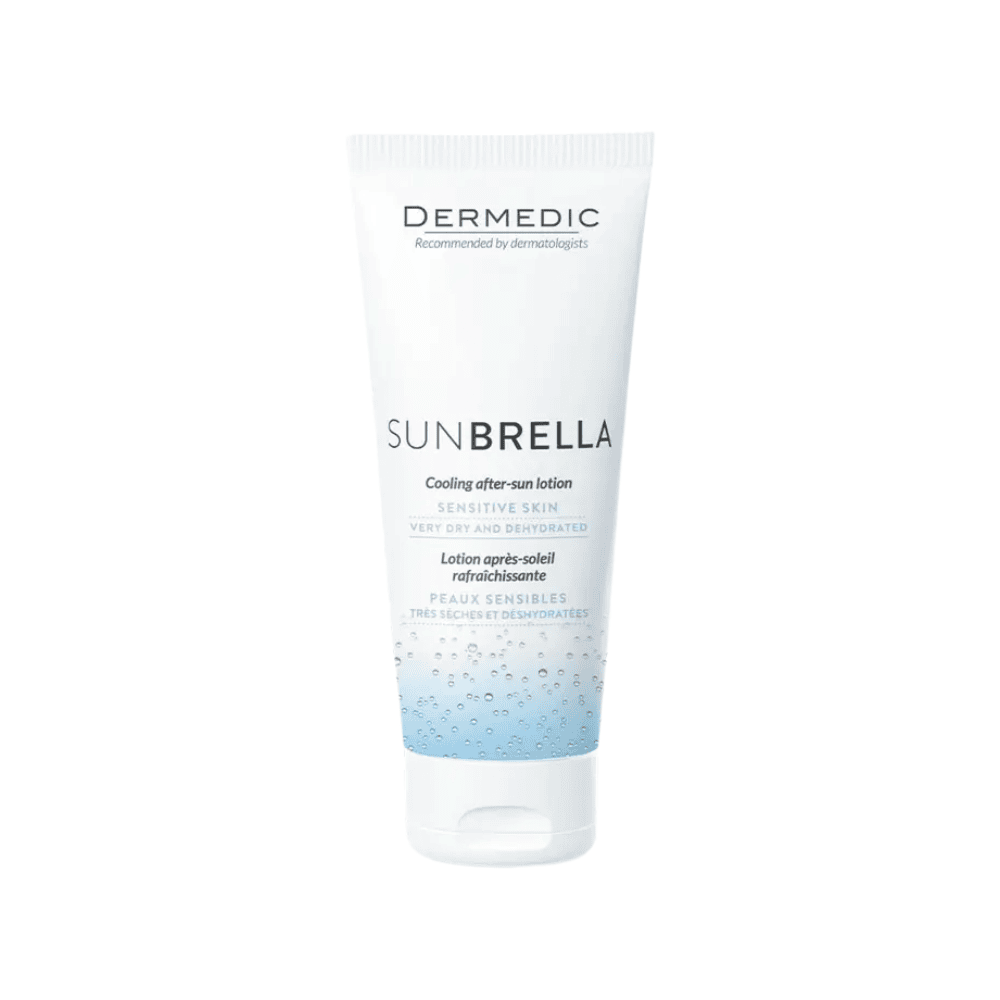 Sunbrella pas tretit pas diellit për lëkurë të ndjeshme dhe të thatë.