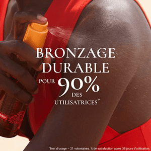 Spray di diellit për bronzimin e qëndrueshëm dhe mbrojtje SPF 10.