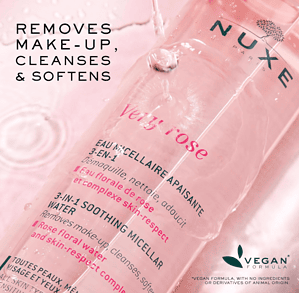 NUXE Rose Micellar Water 200ml për pastrimin dhe qetësimin e lëkurës.