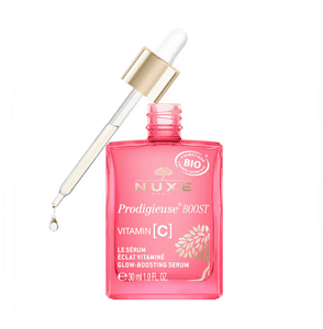 Serum Vitamine C NUXE Prodigieuse Boost për lëkurë të ndritshme dhe të shëndetshme.
