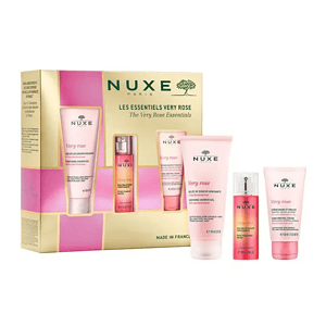 NUXE The Very Rose Essentials kozmetik set për kujdesin e lëkurës dhe aromaterapinë.