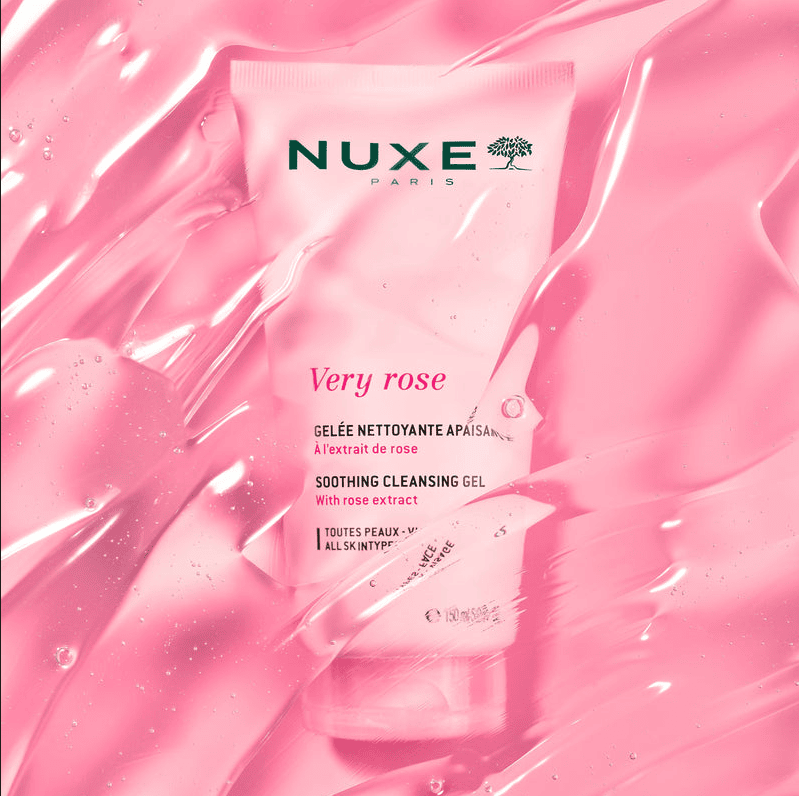 NUXE Very Rose Gelee Nettoyante, gell për pastrimin e lëkurës me ekstrakt trëndafili, për lëku.