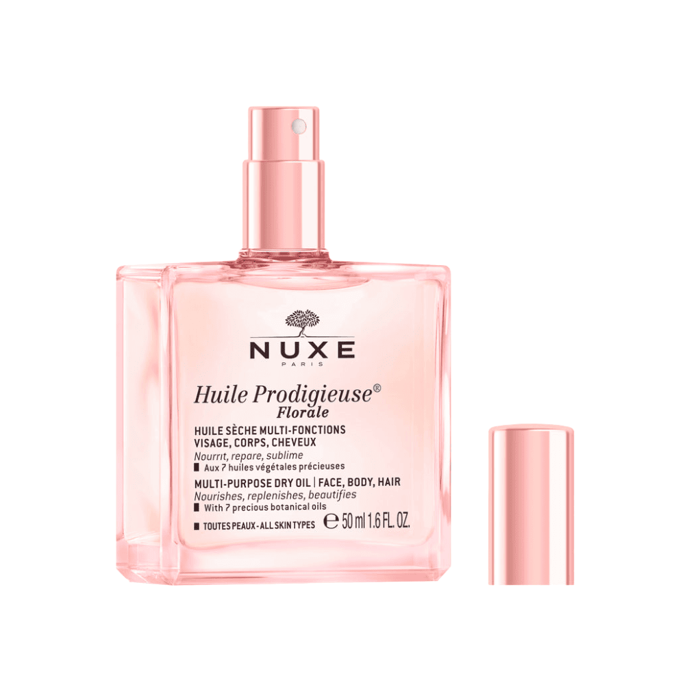 NUXE Huile Seche Florale 50ml, për trup, fytyrë dhe flokë, me përbërës natyralë.