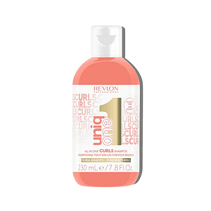 UniqOne Curls Shampoo 230ML për flokë të curl-uar dhe të shëndetshme.