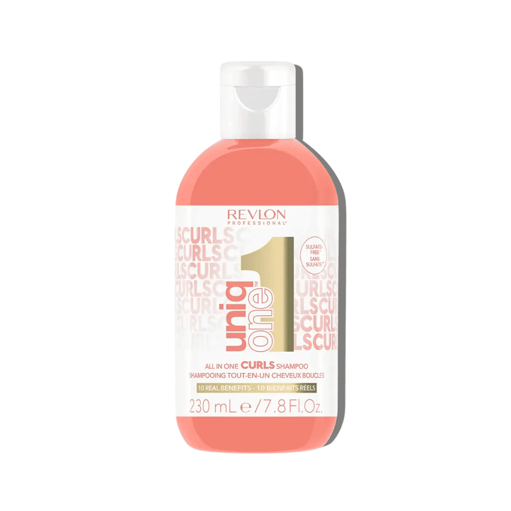 UniqOne Curls Shampoo 230ML për flokë të curl-uar dhe të shëndetshme.