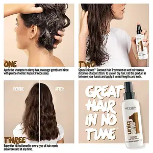 Uniqone Coconut Hair Treatment spray për flokë të shëndetshme dhe të buta 150ML.