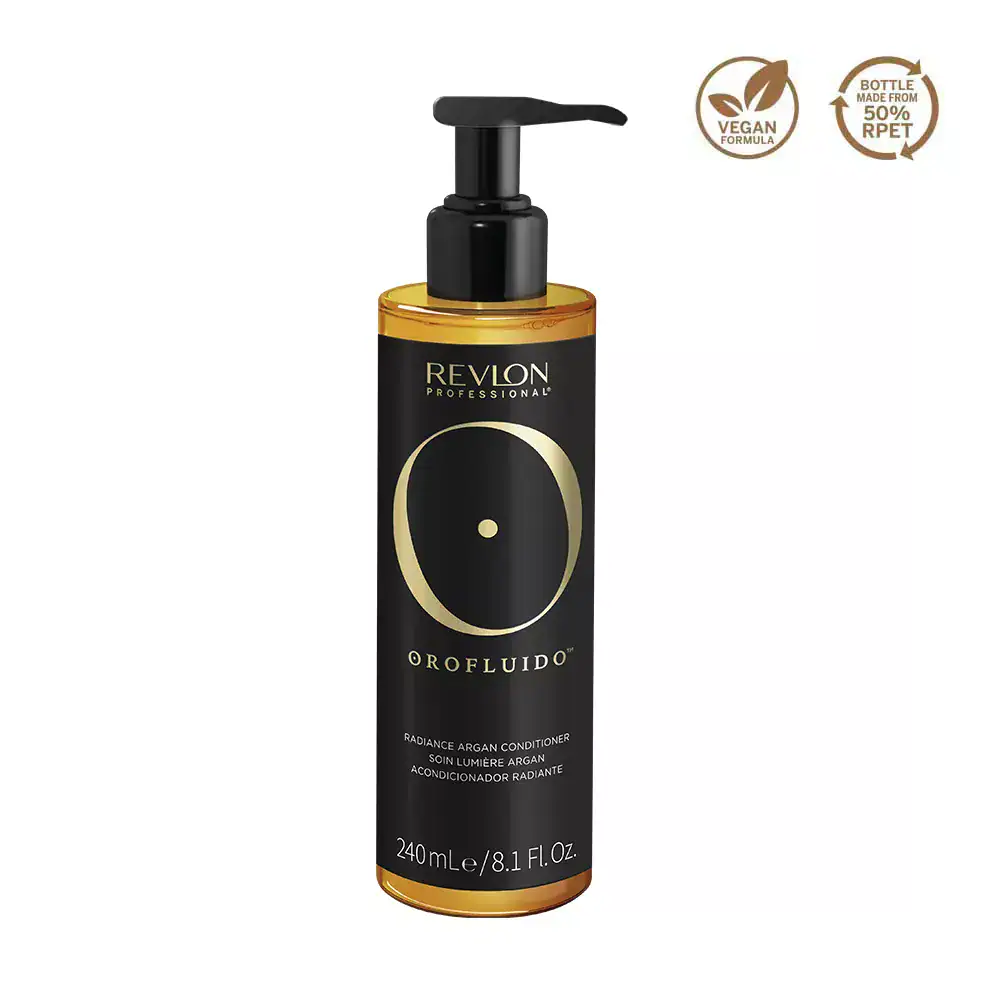 Kondicioner për flokë me argan Orofluido 240ml për shkëlqim dhe hidratim të flokëve.