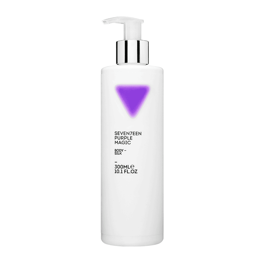 Body silk lotion me ngjyrë të veçantë dhe pompë për aplikim të lehtë, për kujdes të lëkur.