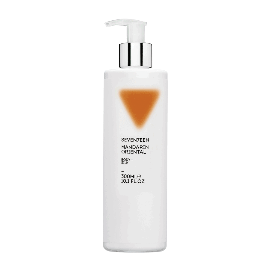 Produkt i trupit SEV Mandarin Oriental Body Silk 300ml për hidratim dhe shkëlqim të lëkurës.
