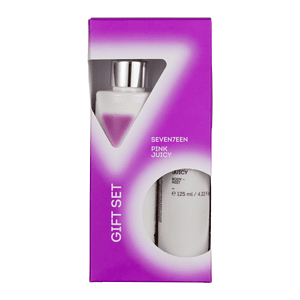Përfshirje e setit të aromës SEV PINK JUICY me body mist dhe body silk.