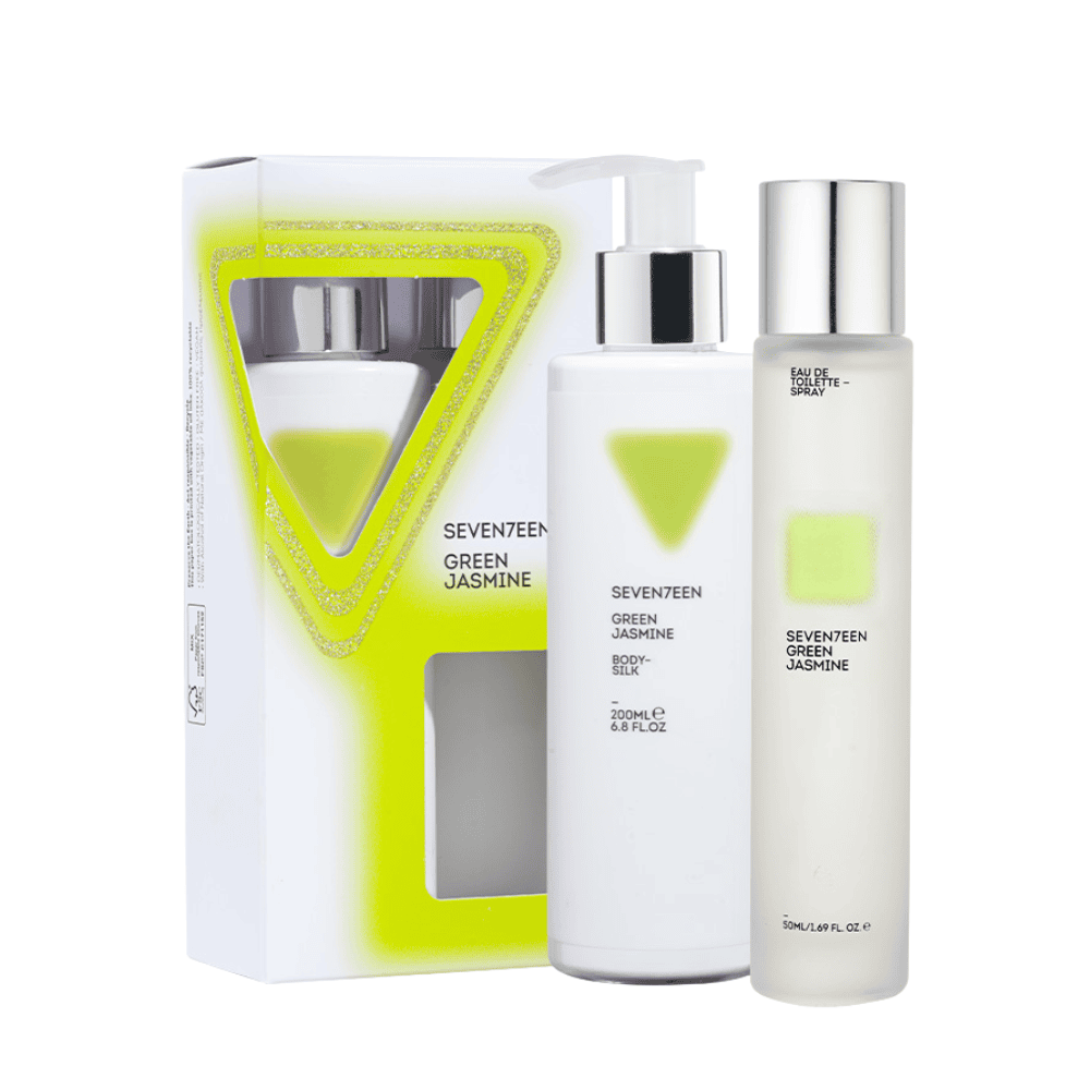 SEV SET EDT dhe Body Silk me aromë Green Jasmine për kujdes të lëkurës.
