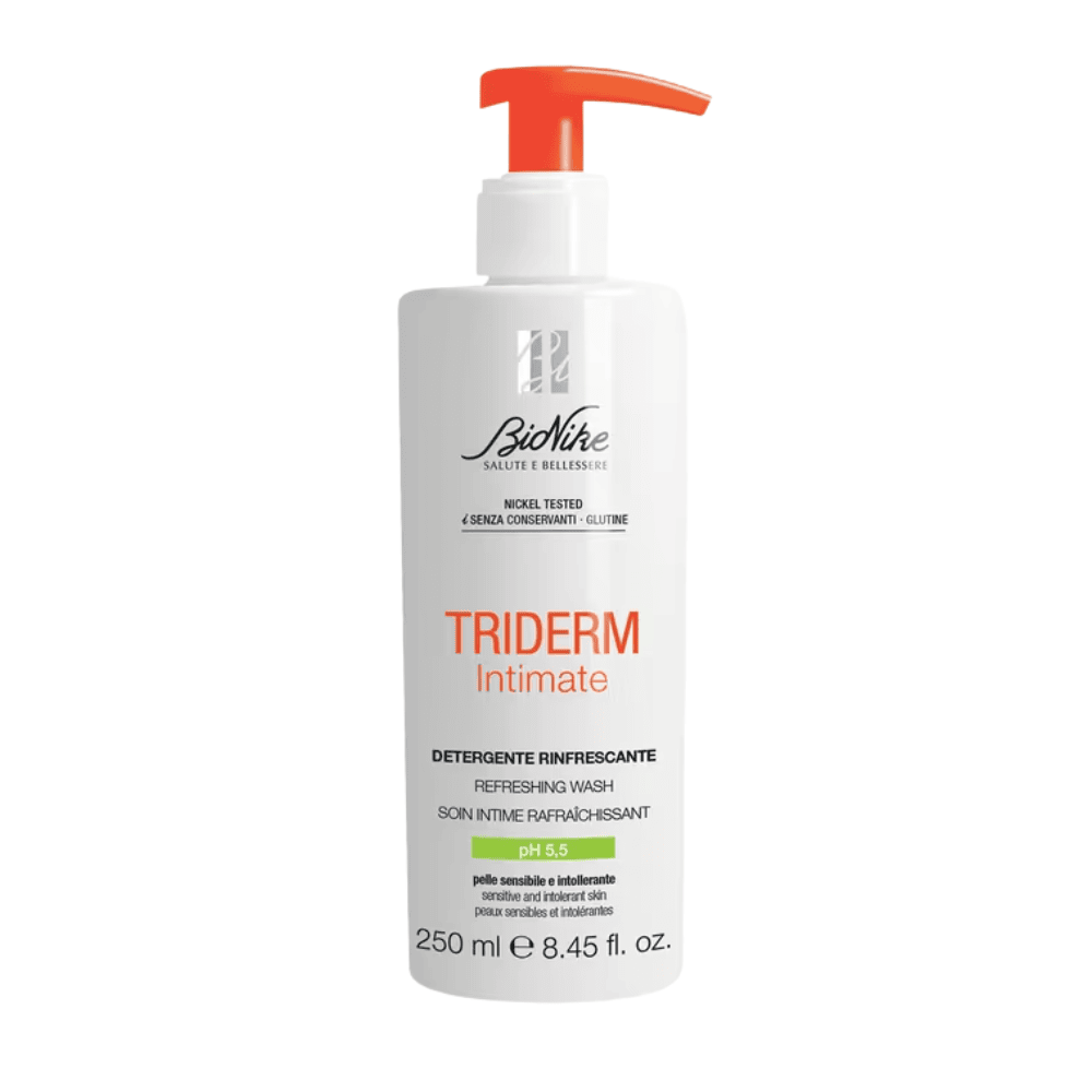 TRIDERM Intimate Wash për higjienë intime dhe pH 5.5, 250ml, për lëkurë të ndjeshme.