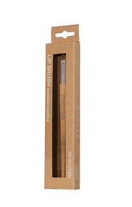 Lëvizëse buzësh me dorë prej druri SEV LIP BRUSH BAMBOO HANDLE 001S për makeup buzësh.
