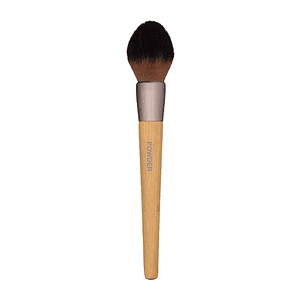 Brush me dorë druri për aplikimin e makeup-it, kozmetikë profesionale, për fytyrë dhe sy.