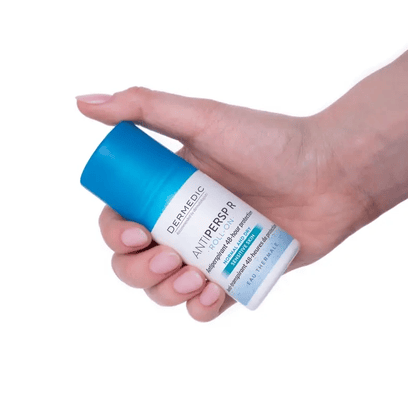 Dermedic Antiperps R Roll-On për trajtimin e djersitjes së tepërt dhe aromës së keqe.
