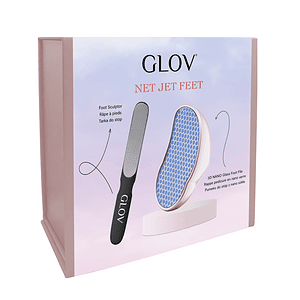 GLOV Net Jet Feet pedicure set for foot care and exfoliation, foot scraper and 3D nano glass foot.