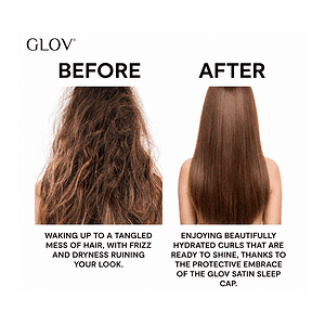 Paruke para dhe pas me GLOV Anti-Frizz për flokë të shndritshëm dhe të shëndetshëm.