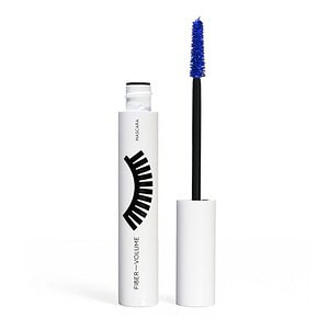 Mascara Fiber-Volume për volumin e qerpikëve me ngjyrë blu dhe formulë të fuqishme.