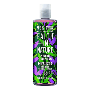 Shampo Lavender Faith in Nature 400ml për flokë të thatë dhe të zakonshëm.