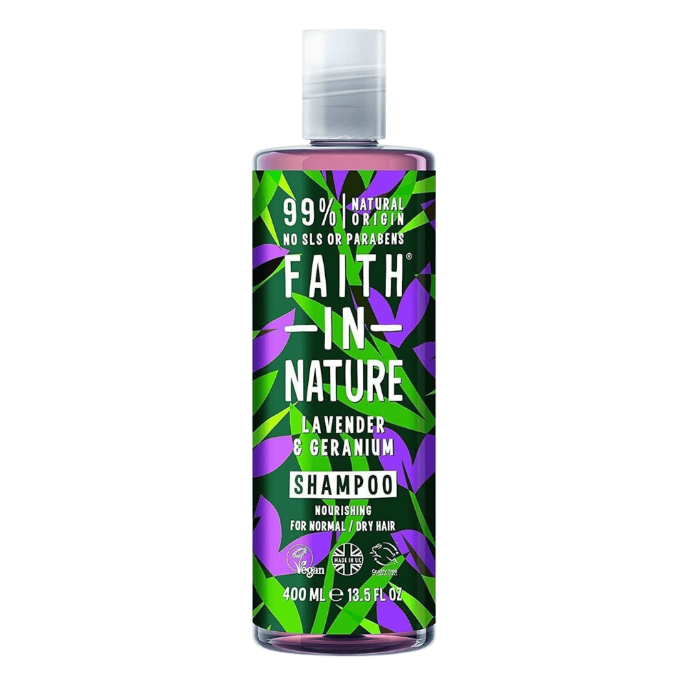 Shampo Lavender Faith in Nature 400ml për flokë të thatë dhe të zakonshëm.