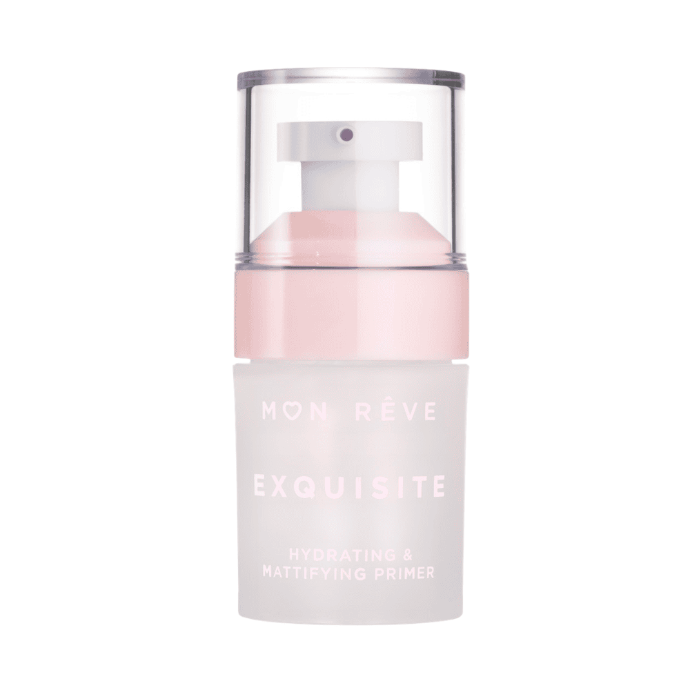 Hydrating & mattifying primer for radiant skin, ideal for makeup prep.