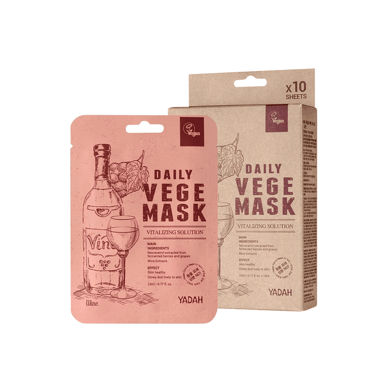 YADAH DAILY VEGE MASK WINE 10EA