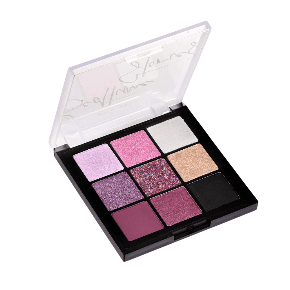 Paletë me ngjyra për sy, kozmetikë, ngjyra të ndryshme për make-up sy.