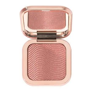 Highlighter Rose Gold për fytyrën, produkt kozmetik për shkëlqim të lartë dhe ngjyra rozë e artë.