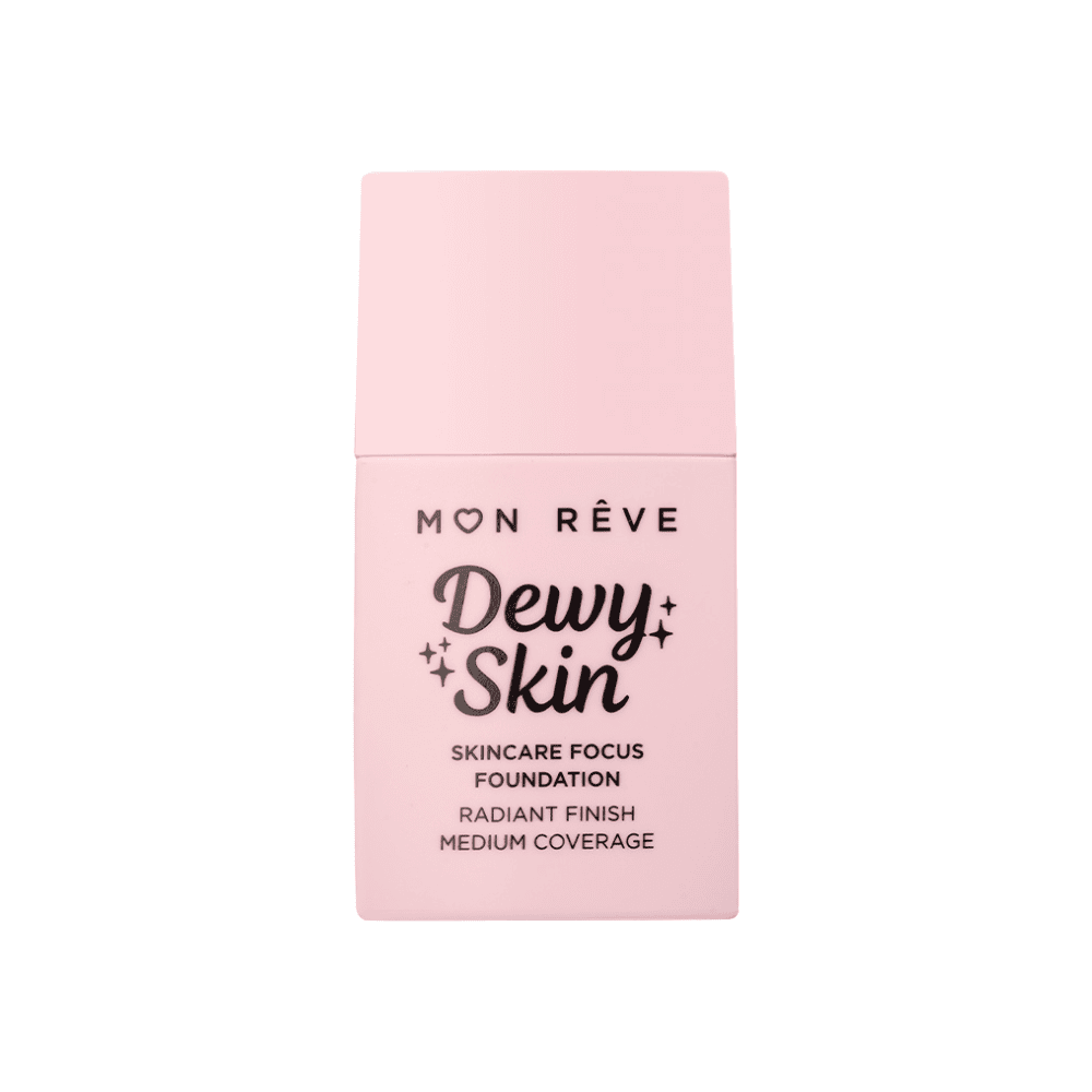 Fondacioni Dewy Skin 11C për pamje të ndritshme dhe mbulim të mesëm.