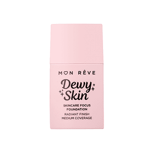 Produkte kozmetike, fondation për lëkurën Dewy Skin, mbulim i mesëm, për pamje të shndritshme.