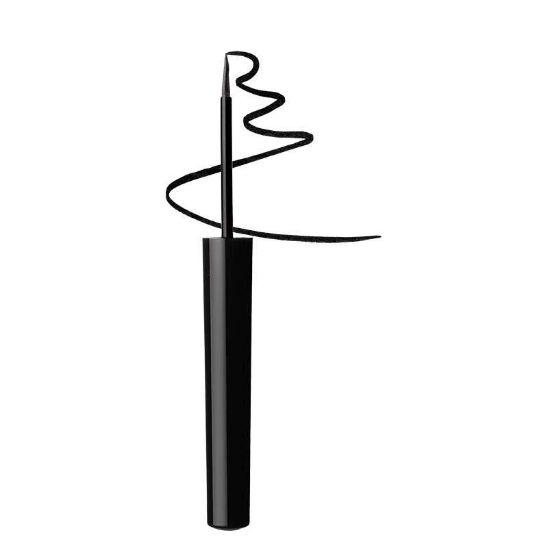 Eyeliner dip me të zi me formë të thjeshtë dhe aplikim të lehtë për sy tërheqës.