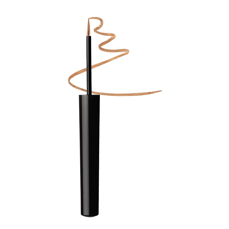 Kozmetikë dip eyeliner me ngjyrë bronzi për shenja të theksuara të syve.