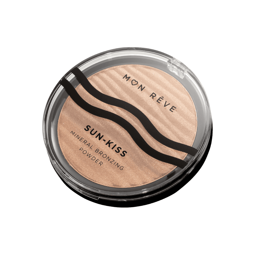 Sun-Kiss mineral bronzing powder për shkëlqim të lëkurës diellore dhe ngjyrosje natyrale.