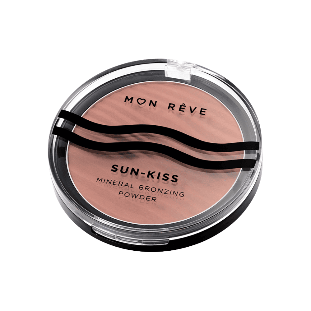 Mon Rêve Sun-Kiss Bronzing Powder për shkëlqim të diellit dhe ngjyrë të bukur lëkure.